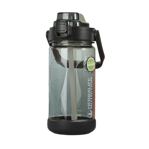 1000ml Large Sport Outdoor Straw Water Bottle With Portable Handle - Image 2