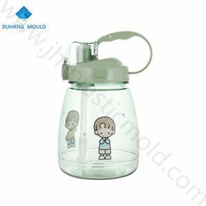 1300ML Big Handle Straw plastic water bottle with DIY sticker for School