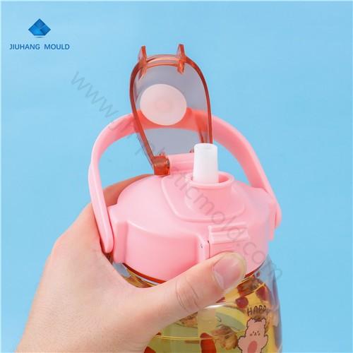 1300ml outdoor straw water bottle for school with cute DIY sticker - Image 2