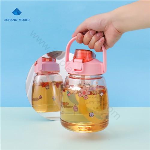 1300ml outdoor straw water bottle for school with cute DIY sticker - Image 3