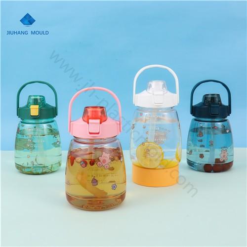 1300ml outdoor straw water bottle for school with cute DIY sticker - Image 4