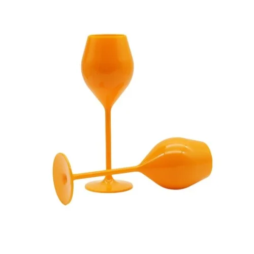 130ML Custom Plastic Wine Goblets Champagne Glass for Party Events - Image 1