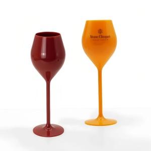 130ML Custom Plastic Wine Goblets Champagne Glass for Party Events
