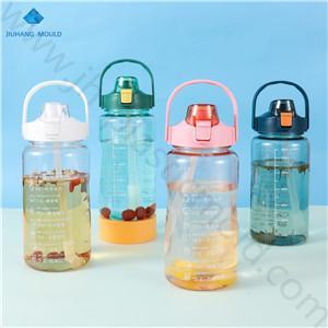1500ml Plastic motivation straw water bottle with handle