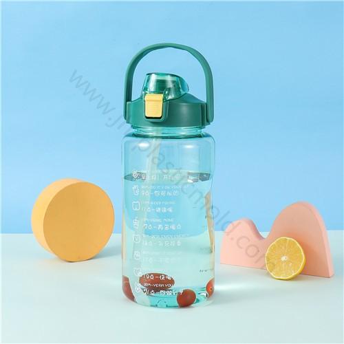 1500ml Plastic motivation straw water bottle with handle - Image 2