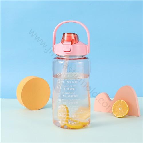 1500ml Plastic motivation straw water bottle with handle - Image 4