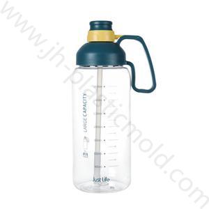 1800ml Portable PC plastic water bottle with straw lid 
