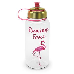 1L Portable Tritan sport water bottle with Gold cap 