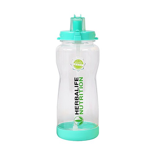 1L/2L Big size Herbalife water bottle with straw and handle straps - Image 1