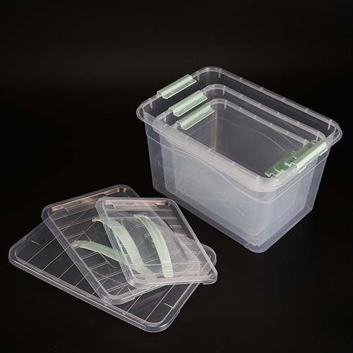 3.5L plastic storage box with handle and lock - Image 1