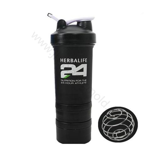 500ML Herbalife protein shaker bottle with 3 layer compartments - Image 1