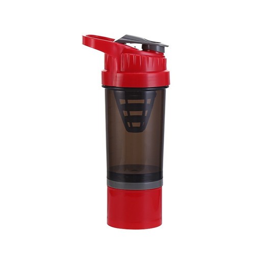 500ml big handle sport shaker protein water bottle with Stiring filter mixer - Image 1