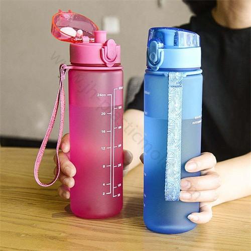 500ml plastic water bottle with one click opener flip top lid - Image 4