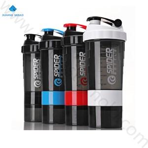 500ml spider gyms shaker bottle with 2 layer compartments bpa free - Image 1