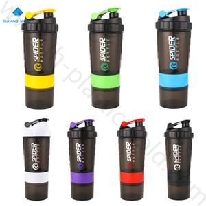 500ml spider gyms shaker bottle with 2 layer compartments bpa free - Image 2