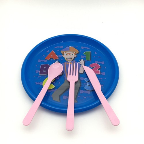 6006 plastic kids dinner plate in-mould labeling printing bpa free - Image 1