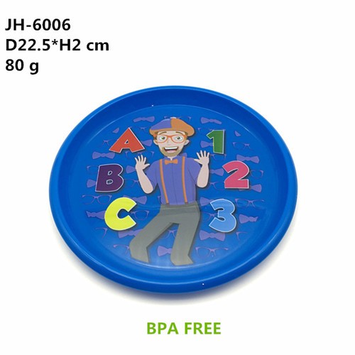 6006 plastic kids dinner plate in-mould labeling printing bpa free - Image 2