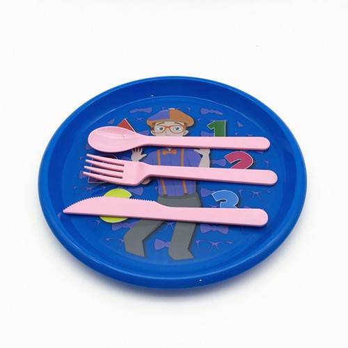 6006 plastic kids dinner plate in-mould labeling printing bpa free - Image 3