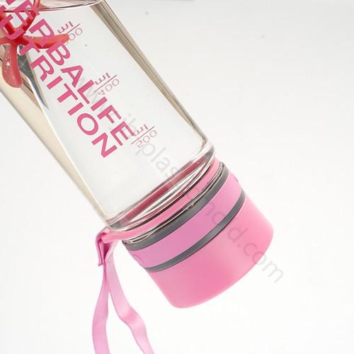 Customized logo Bpa free tritan clear sport water bottle with straps 600ml - Image 2