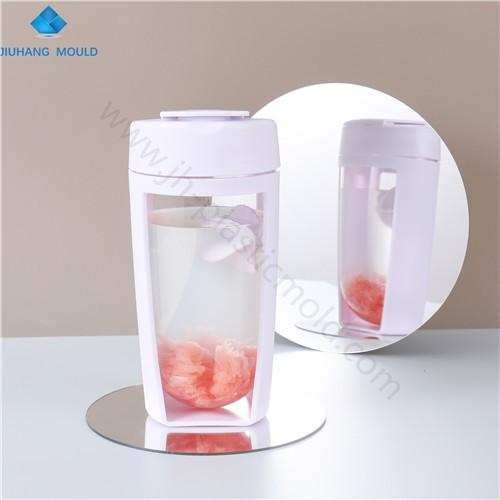 600ml width mouth sport flip top shaker bottle with mixer - Image 3