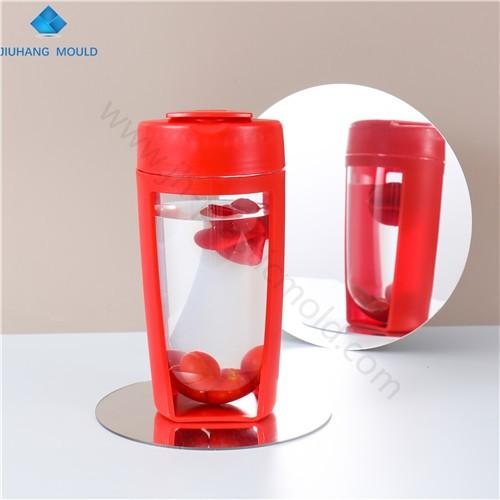 600ml width mouth sport flip top shaker bottle with mixer - Image 4