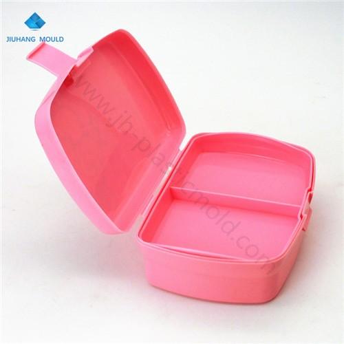 Cartoon double layer plastic school kids lunch boxes with locks - Image 2
