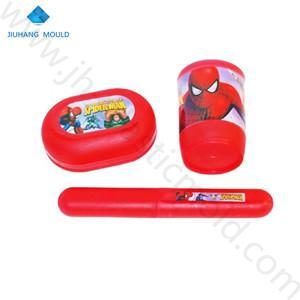 Cartoon printed children's washing travel toothbrush cups box storage set Cartoon printed children's washing travel toothbrush cups box storage set