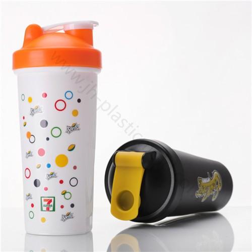 Custom 600ml flip top shaker protein water sport bottle bpa free - Image 1