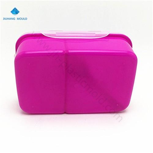Custom Plastic lunch box with 2 compartments food ento box for kids school - Image 2