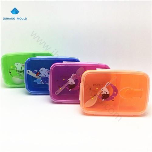 Custom Plastic lunch box with 2 compartments food ento box for kids school - Image 4