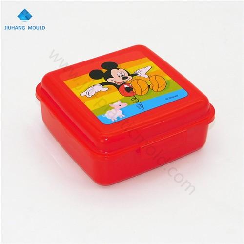 Custom bpa free single wall plastic square Sandwich kids lunch box - Image 1