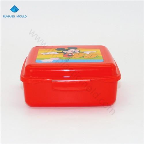 Custom bpa free single wall plastic square Sandwich kids lunch box - Image 2