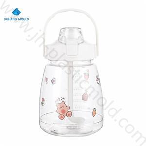 Customized Plastic straw water bottle with handle 1300ml