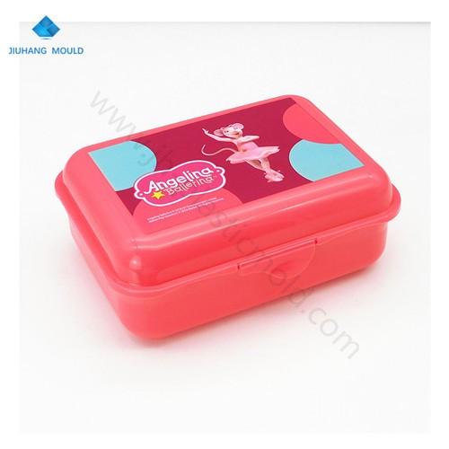 Eco rectangle plastic single wall kids bento lunch box with cartoon print - Image 1
