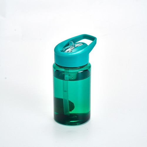 Food safe plastic Flip straw lid kids water bottle 400ml - Image 1
