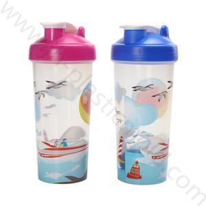 Full color print bpa free sport shaker protein cups shaker bottle 600ml