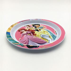 Kids dinner plate in-mould label full color printing bpa free plastic 6009