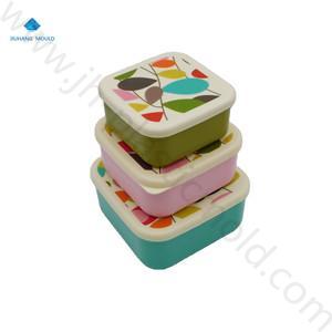 Kids stuckable set of 3 nesting box snacks food containers with print Kids stuckable set of 3 nesting box snacks food containers with print