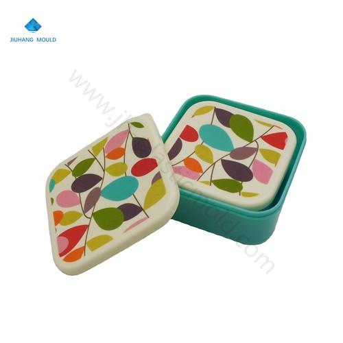 Kids stuckable set of 3 nesting box snacks food containers with print - Image 4