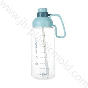 Large capacity sport water bottle plastic with straw 1800ml