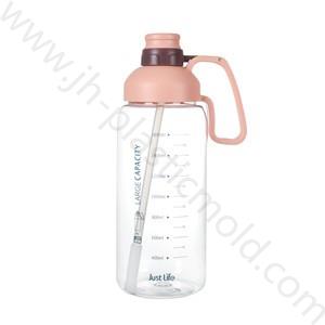 Large capacity sport water bottle plastic with straw 1800ml - Image 1