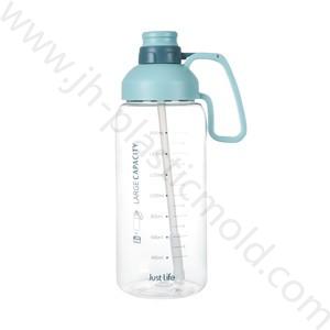 Large capacity sport water bottle plastic with straw 1800ml - Image 2