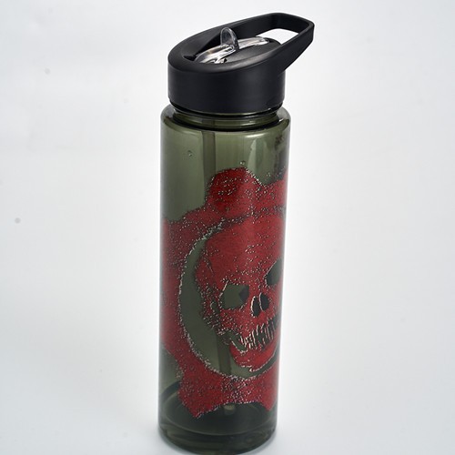 Plastic Sport water bottle 680ml flip straw lid bpa free tritan - Image 1
