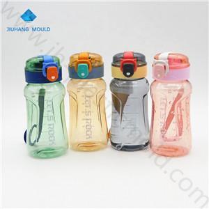 Portable handle PC plastic kids drink water bottles with 1-click opener lid