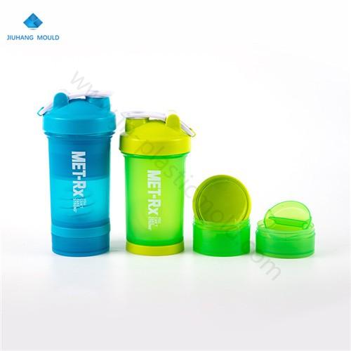 Quality 3 layer shaker bottle 500ml with pill and powder compartments - Image 4