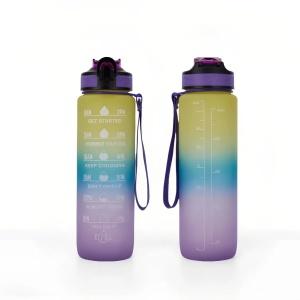 Wholesale Leakproof Bpa Free 1L 32Oz Motivational Water bottle With Straw Wholesale Leakproof Bpa Free 1L 32Oz Motivational Water bottle With Straw