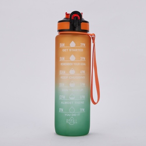 Wholesale Leakproof Bpa Free 1L 32Oz Motivational Water bottle With Straw - Image 2