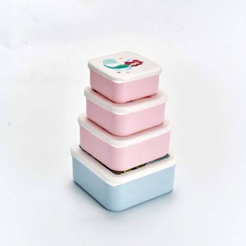 Set of 4 kids snack box small food container - Image 1