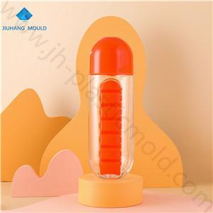600ml Plastic Medicine organizer pill box water bottle with custom logo