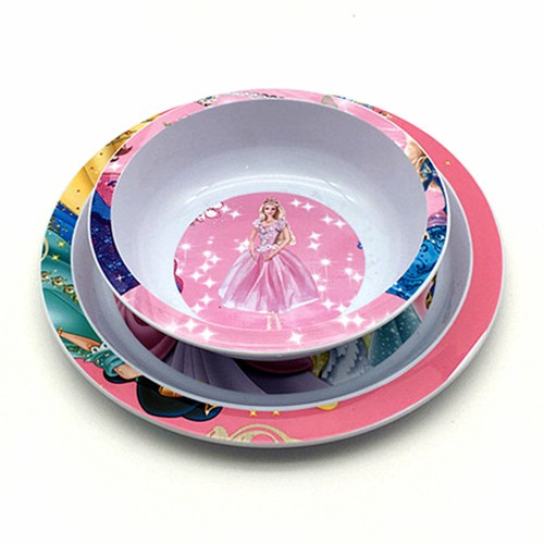 6008 / 6009 set of 2 kids dinner plater and bowl full color printing - Image 1